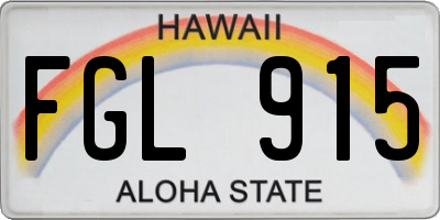 HI license plate FGL915