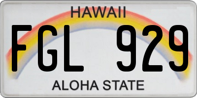 HI license plate FGL929
