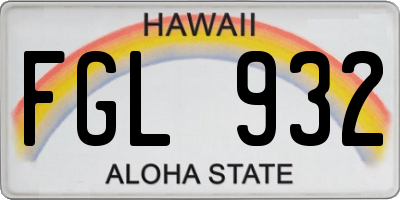 HI license plate FGL932
