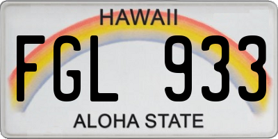 HI license plate FGL933