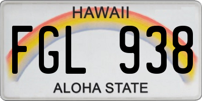 HI license plate FGL938
