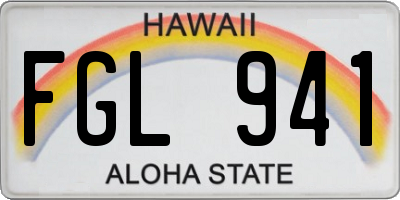 HI license plate FGL941