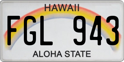 HI license plate FGL943
