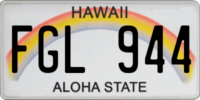 HI license plate FGL944