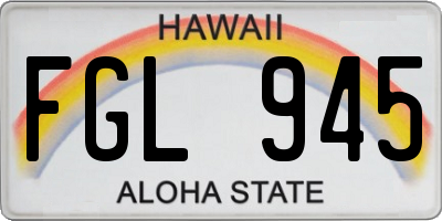 HI license plate FGL945