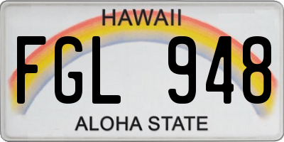 HI license plate FGL948