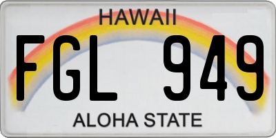 HI license plate FGL949