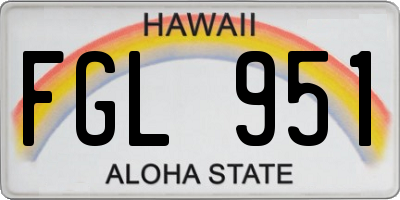 HI license plate FGL951