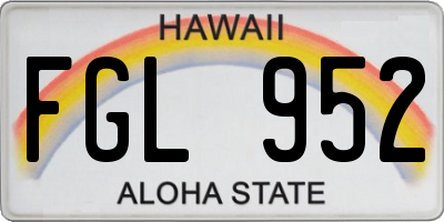 HI license plate FGL952