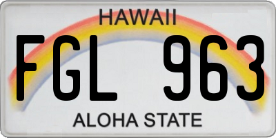 HI license plate FGL963
