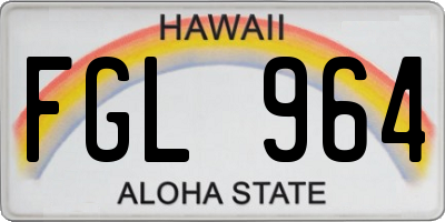 HI license plate FGL964