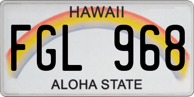 HI license plate FGL968