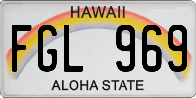 HI license plate FGL969