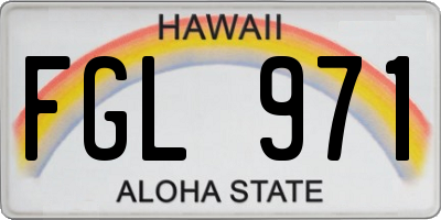HI license plate FGL971