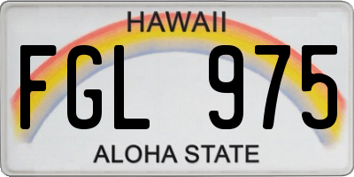 HI license plate FGL975