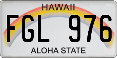 HI license plate FGL976