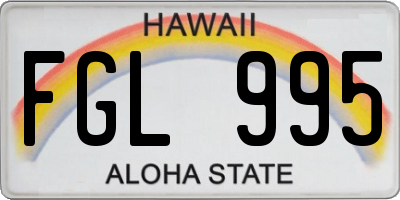 HI license plate FGL995