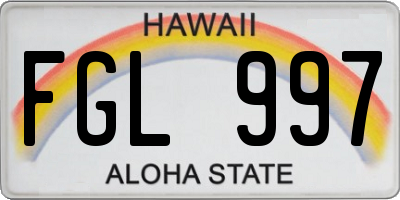 HI license plate FGL997