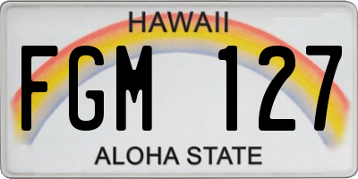 HI license plate FGM127