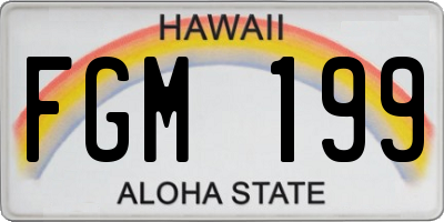 HI license plate FGM199