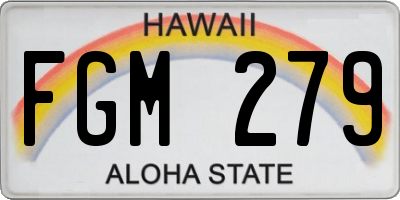 HI license plate FGM279