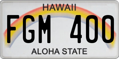 HI license plate FGM400