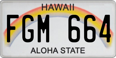 HI license plate FGM664