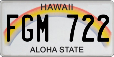 HI license plate FGM722