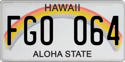 HI license plate FGO064