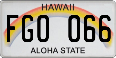 HI license plate FGO066