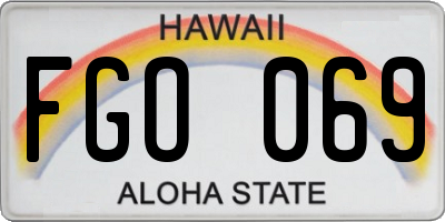 HI license plate FGO069
