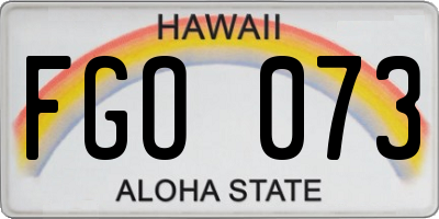 HI license plate FGO073