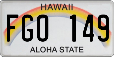HI license plate FGO149