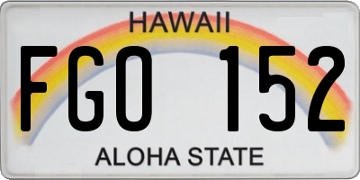 HI license plate FGO152