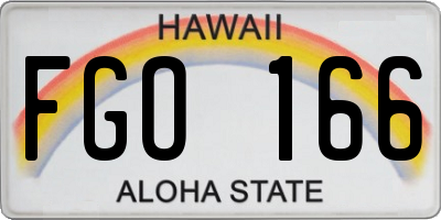 HI license plate FGO166