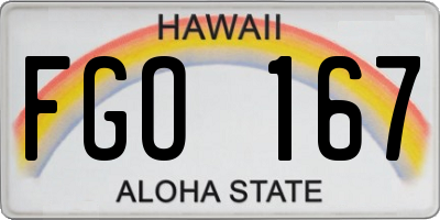 HI license plate FGO167
