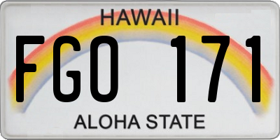 HI license plate FGO171