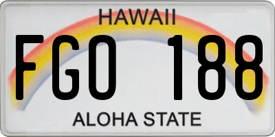 HI license plate FGO188