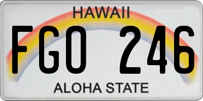 HI license plate FGO246
