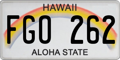 HI license plate FGO262