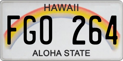 HI license plate FGO264