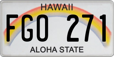 HI license plate FGO271