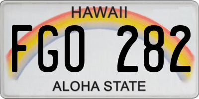 HI license plate FGO282