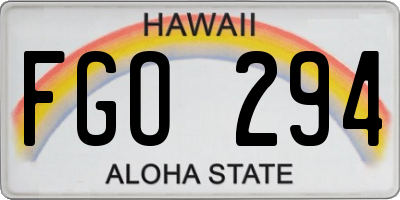 HI license plate FGO294