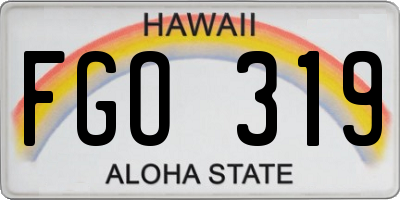 HI license plate FGO319