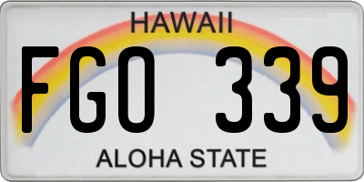 HI license plate FGO339