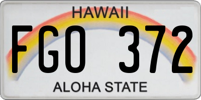 HI license plate FGO372