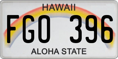 HI license plate FGO396
