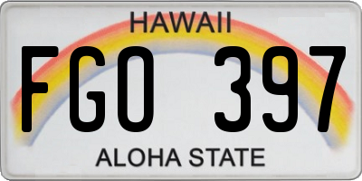 HI license plate FGO397