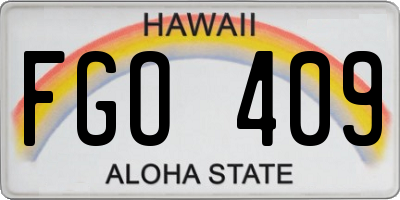 HI license plate FGO409